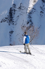 Fototapeta na wymiar Alpes France paysage montagne hiver neige ski