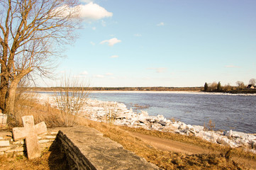  River bank next to the temple