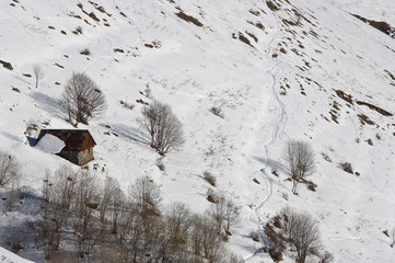 Alpes France paysage montagne hiver neige
