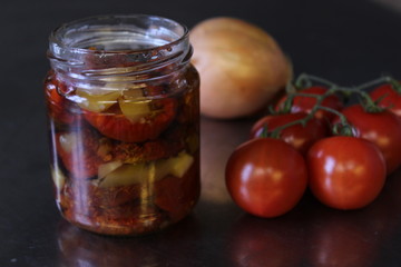 Leckere getrocknete Tomaten