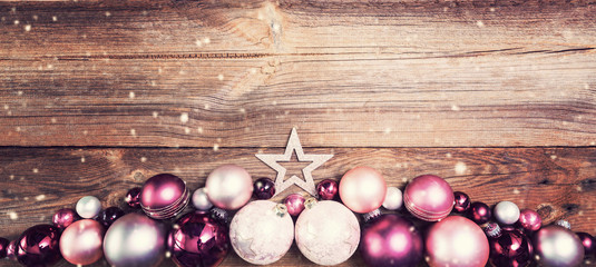 christmas background with pink and white  decorations