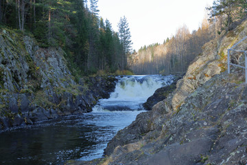 Waterfall Kivach, Karelia, Russia