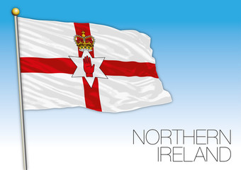 Northern Ireland flag, United Kingdom, vector illustration