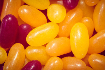 Colorful children's candy. Multivitamins close up.