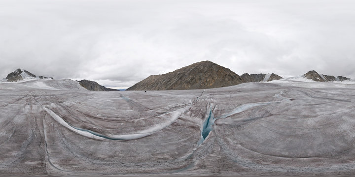 Small Moulin On Esetuk Glacier, North Slope, Alaska, United States