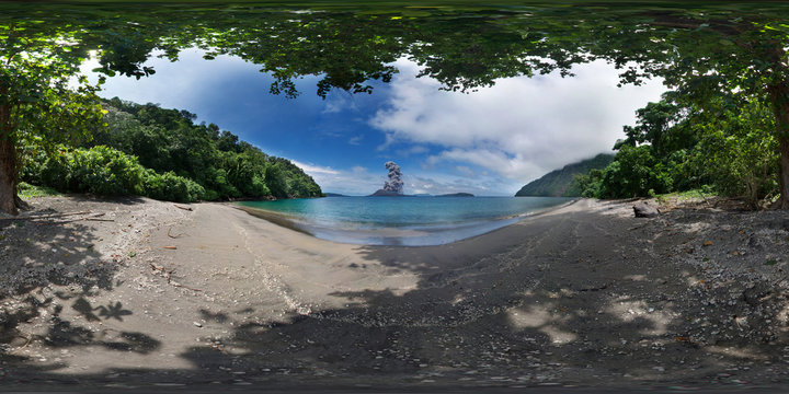 Krakatoa Eruption, Sunda Strait West Java, Pulau, Indonesia