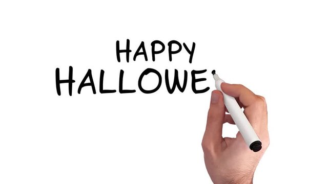 Happy Halloween mit Kürbis - Whiteboard Animation