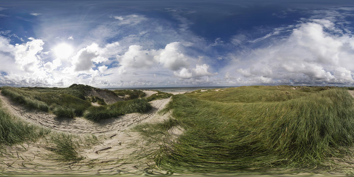 Sandy And Grassy Dune, Henne, Denmark