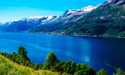 Fototapeta na wymiar Blue Fjord