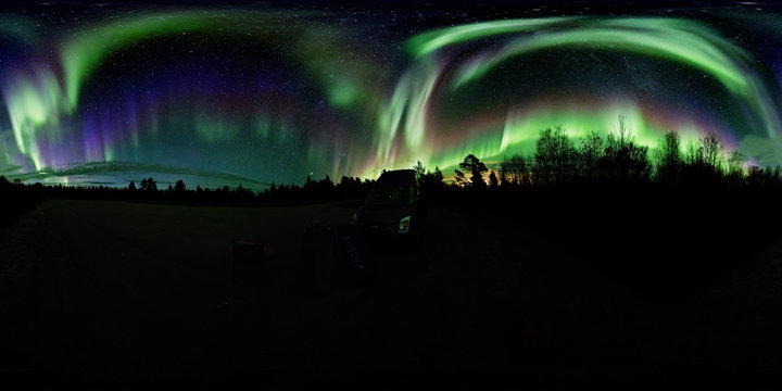 Polar Lights Over Lappland, Kiruna V, Sweden