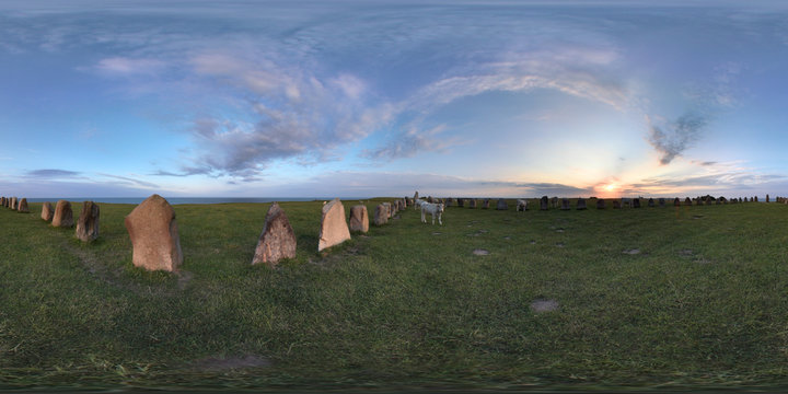 Ales Stenar At Sunrise, Ystad S, Sweden