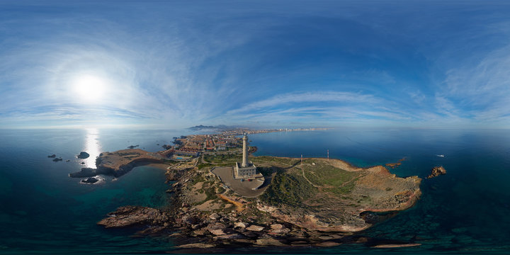 Aerial View Above Palos Cape, Cabo De Palos, Spain