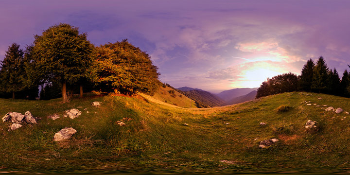 Fable Sunset From Prabello Alp, Cabbio, Switzerland