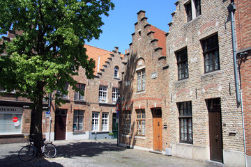 Fototapeta premium street in old town of Bruges, Belgium