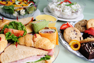 Catered Lunch of Sandwiches, Salads and Desserts