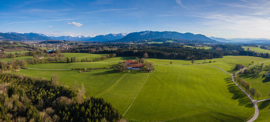 Drone Shot, Alpen Bavaria close to Bad Tölz Panorama