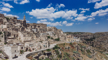 Fototapeta na wymiar View of the sassi of Matera, Italy
