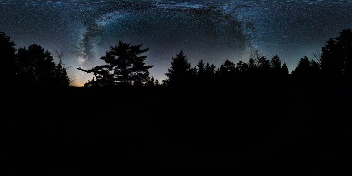 Milky Way Over Pines, Mount Desert, Maine, United States