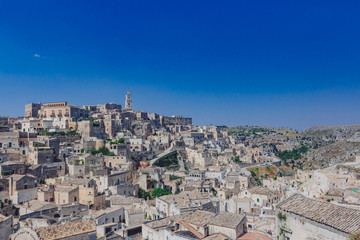 Fototapeta na wymiar View of the sassi of Matera, Italy