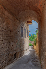 Medieval streets and buildings of San Gimignano, Italy