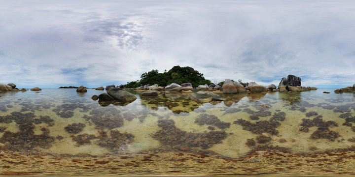 Reflection Of Pulau Babi, Sijuk, Indonesia