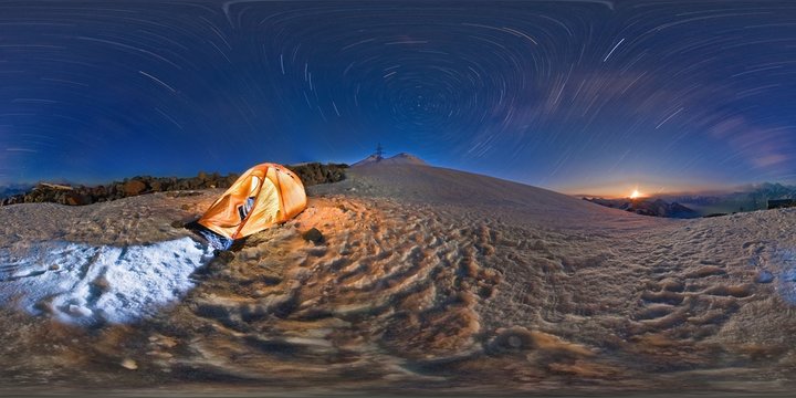 Camping On Mount Elbrus, Elbrusskiy Rayon, Russia