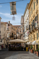 Obraz premium latern sardinia historic down town alghero italy