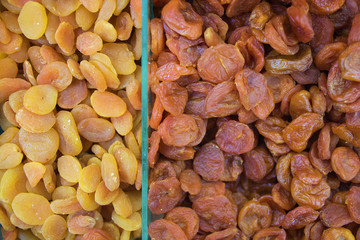 Dried apricots background