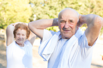 seniors doing outdoor sports