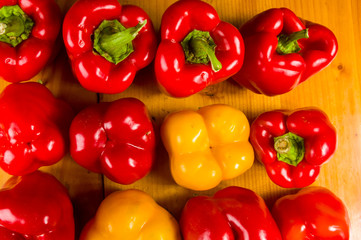 colorful mix of the freshest red and yellow paprika, bell pepper