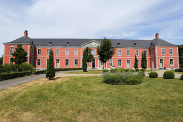 Castle of the Val Saint Lambert crystal factory in Seraing, Belgium
