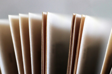 The pages of the book close