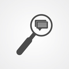 Search conversation vector icon sign symbol