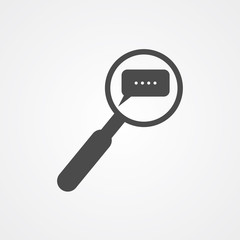 Search conversation vector icon sign symbol