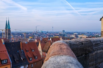 Blick von der Kaiserburg auf die Stadt N&uuml;rnberg