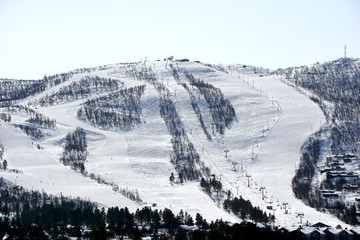 View of the ski field