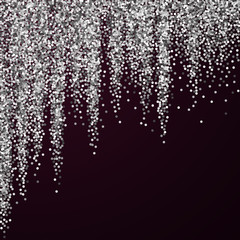 Round silver glitter luxury sparkling confetti. Sc