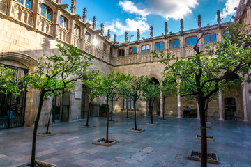 Generalitat de Catalunya courtyard, Barcelona, Spain