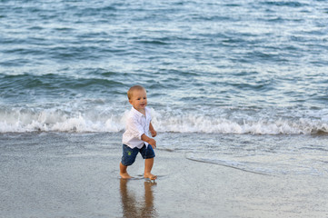 little boy on the beach