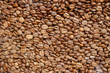 a bunch of coffee beans