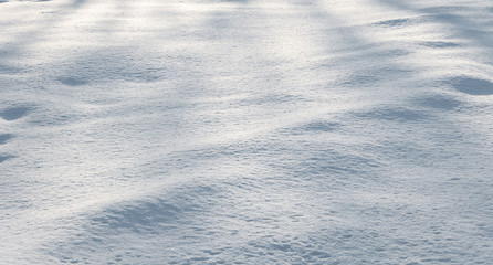texture of a snowy background close-up