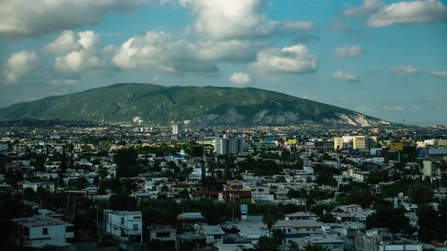 Mexico Monterrey city sunset time lapse