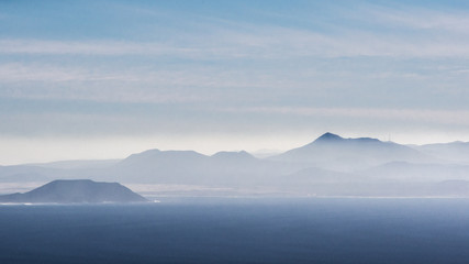 seascape in fog