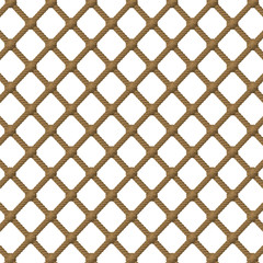 Rope net pattern. Isolated vector illustration on white background.