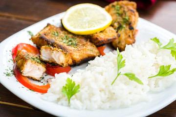 Fish in herbs seasoned