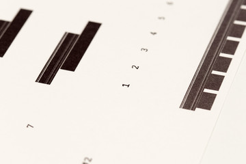 Photo proven ink printer paper with numbers as a list