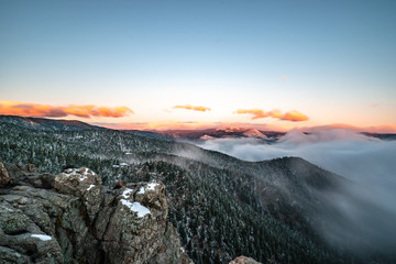 Fog Waves above the Boulder Canyon, Boulder, CO, USA © EG Images