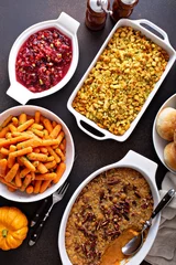 Photo sur Plexiglas Plats de repas All traditional Thanksgiving side dishes