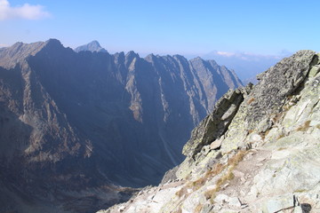 View from top of Kôprovský štít peak (2363 m) in Mengusovska dolina valley, High Tatras, Slovakia © dalajlama