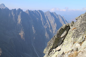 View from top of Kôprovský štít peak (2363 m) in Mengusovska dolina valley, High Tatras, Slovakia © dalajlama